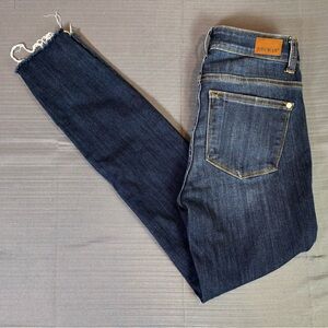 Judy Blue Skinny Jeans Women’s Size 1/25 Raw Hem Stretch Dark Wash Denim
